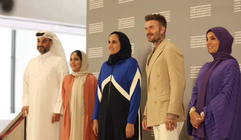 David Beckham Attends Screening of Save Our Squad Presented by the Doha Film Institute